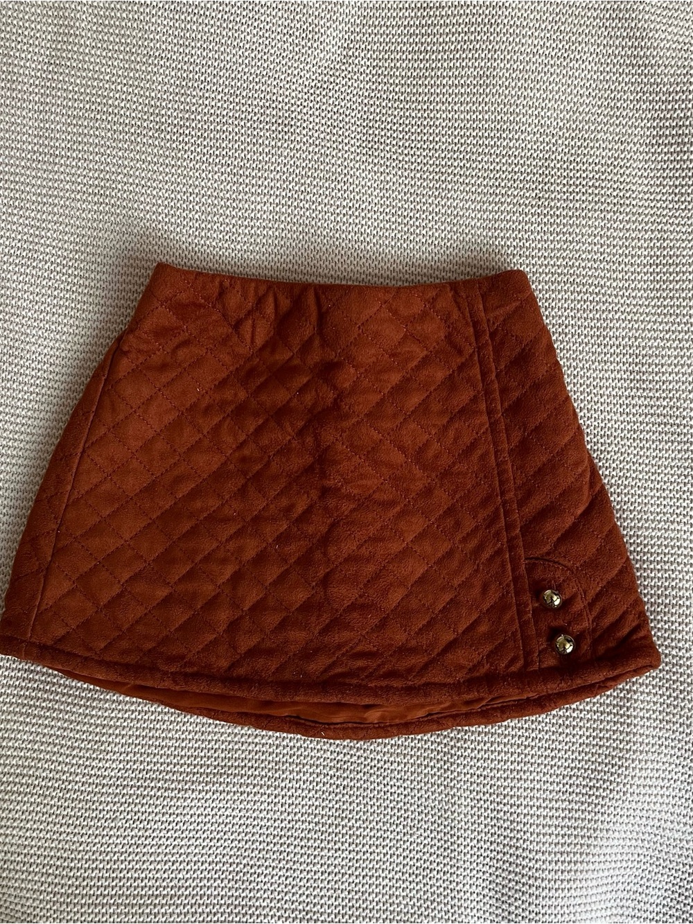 Janie and Jack Quilted Rust Mini Skirt
